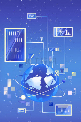 藍色科技網(wǎng)絡(luò)插畫-藍色科技網(wǎng)絡(luò)插圖-藍色科技網(wǎng)絡(luò)圖片素材